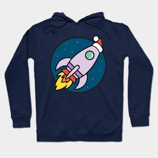 Outer Space Christmas Rocket Hoodie